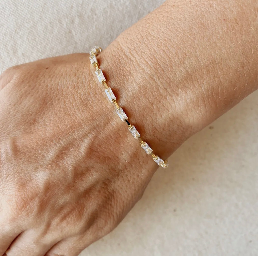 Sideways Baguette Tennis Bracelet
