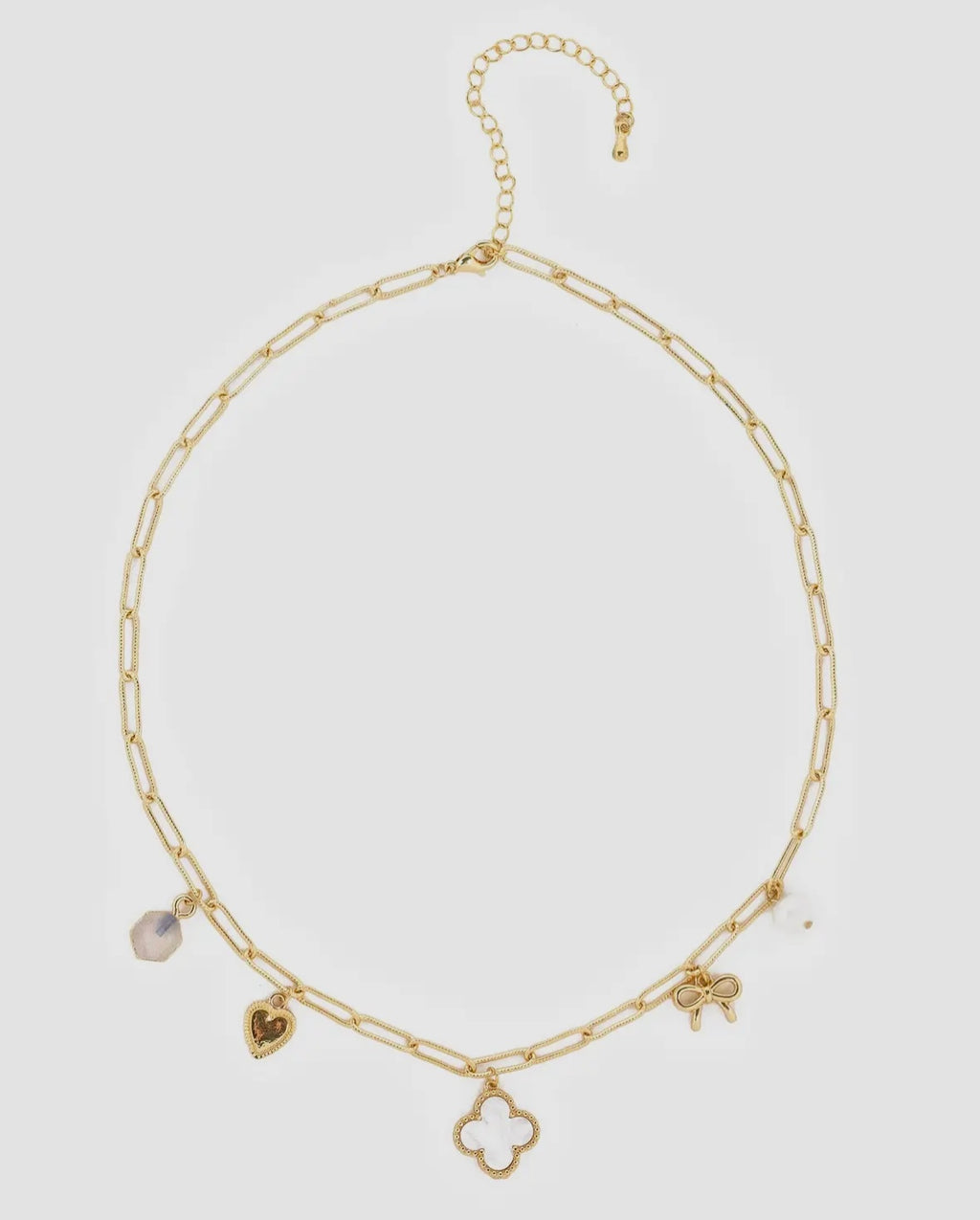 White Clover Charm Necklace