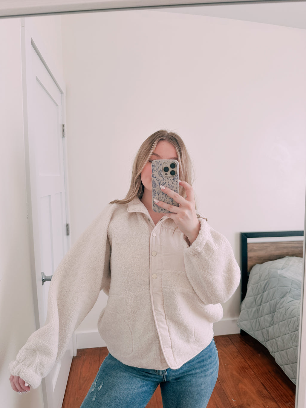 Ivory Snap Fleece