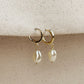Baroque Pearl Huggie Earrings