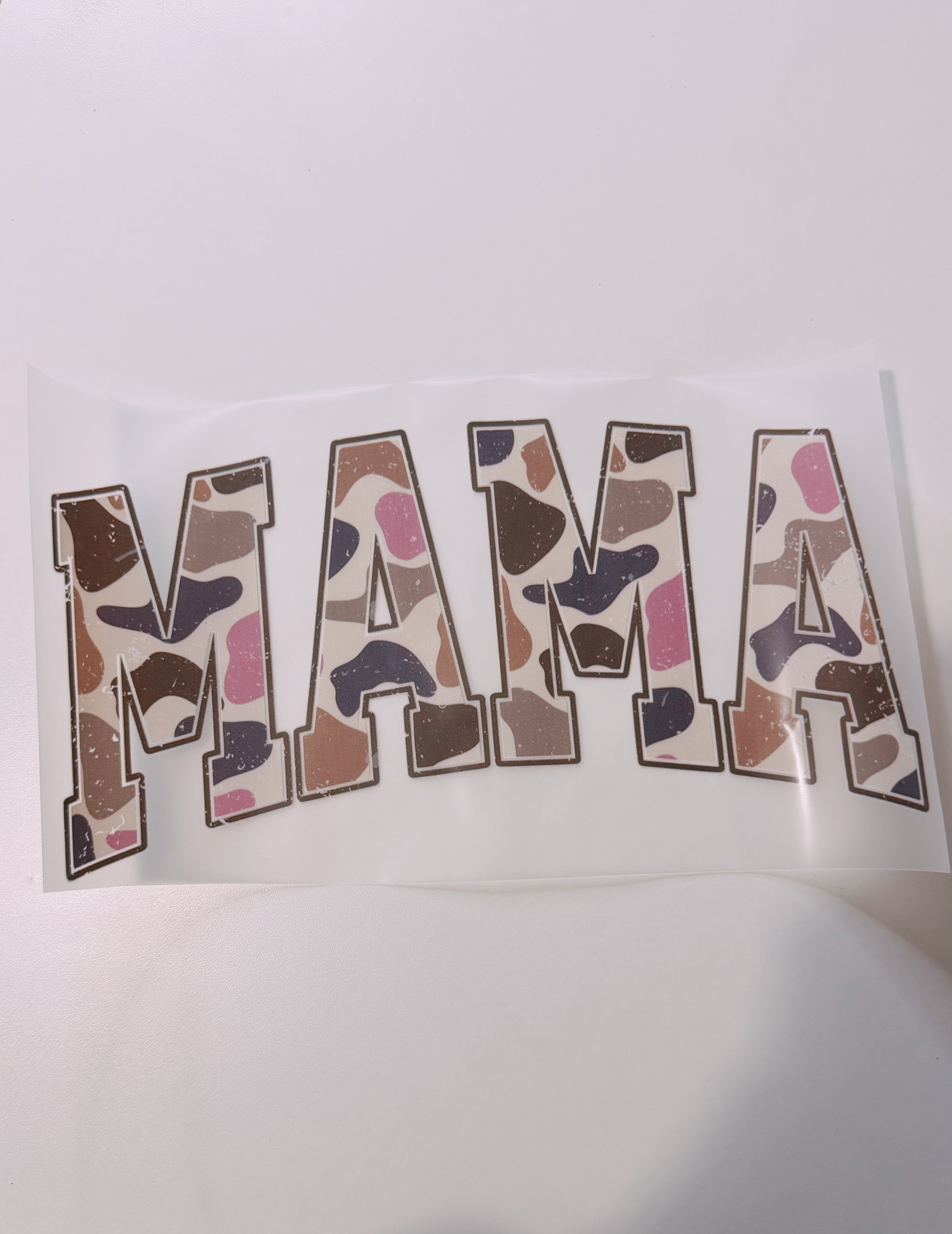 Pink Mama Camo Transfer