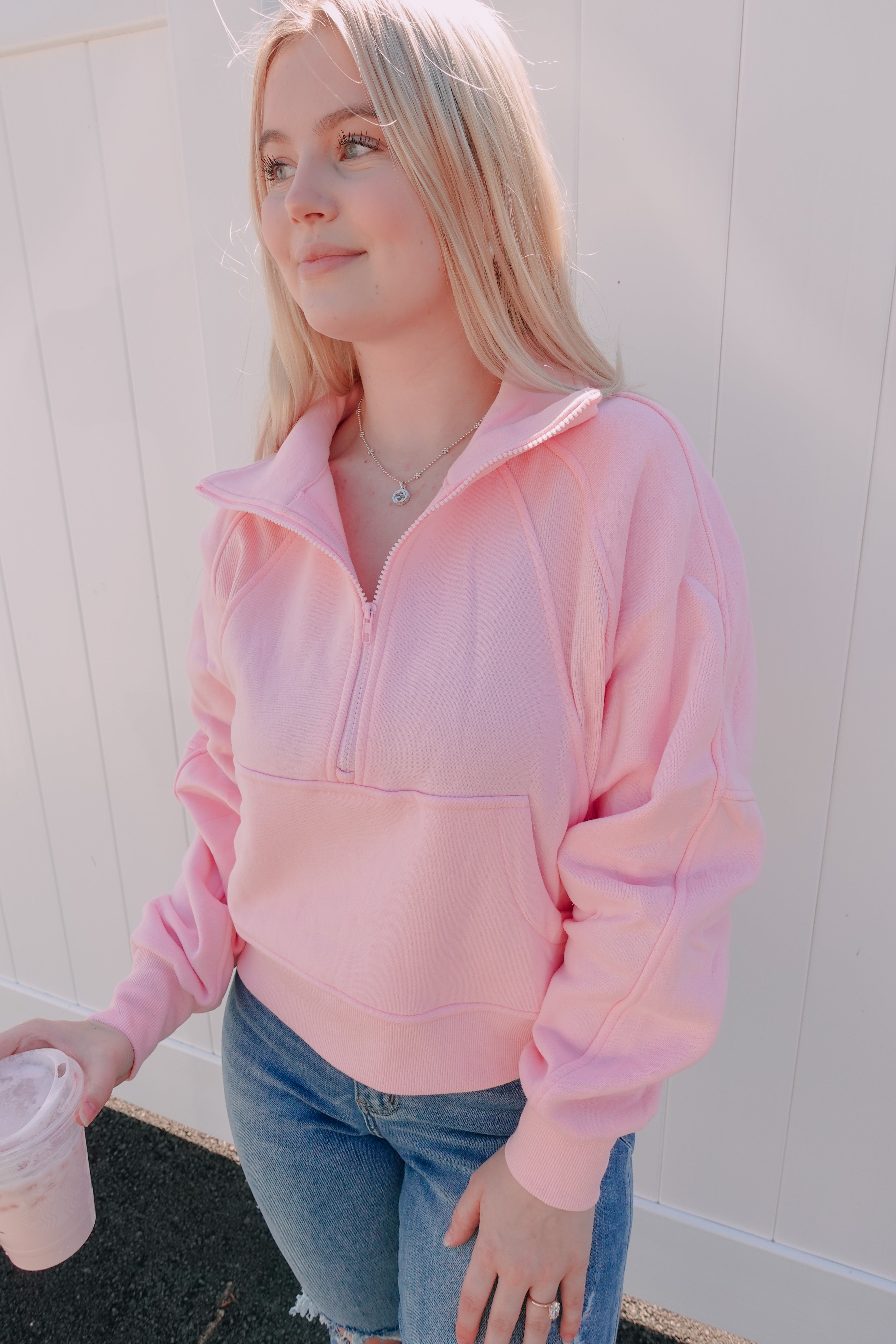 Pink On The Go Pullover