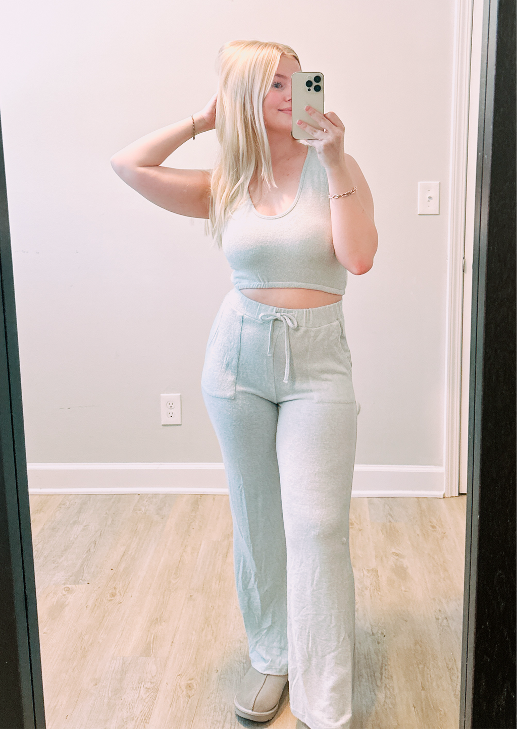 Cozy Wide Leg Pant and Tank Lounge Set