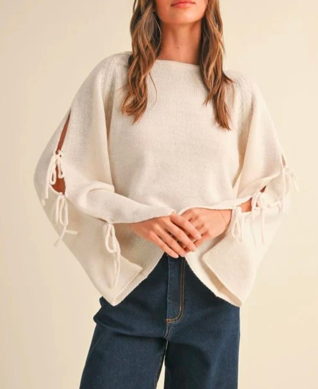 Ivory Ribbon Sweater