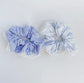 Coastal Blue Large Stripped Scrunchies