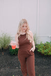 Go To Comfy Two Piece Set Brown