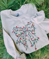 Christmas Embroidered Bow Crewneck