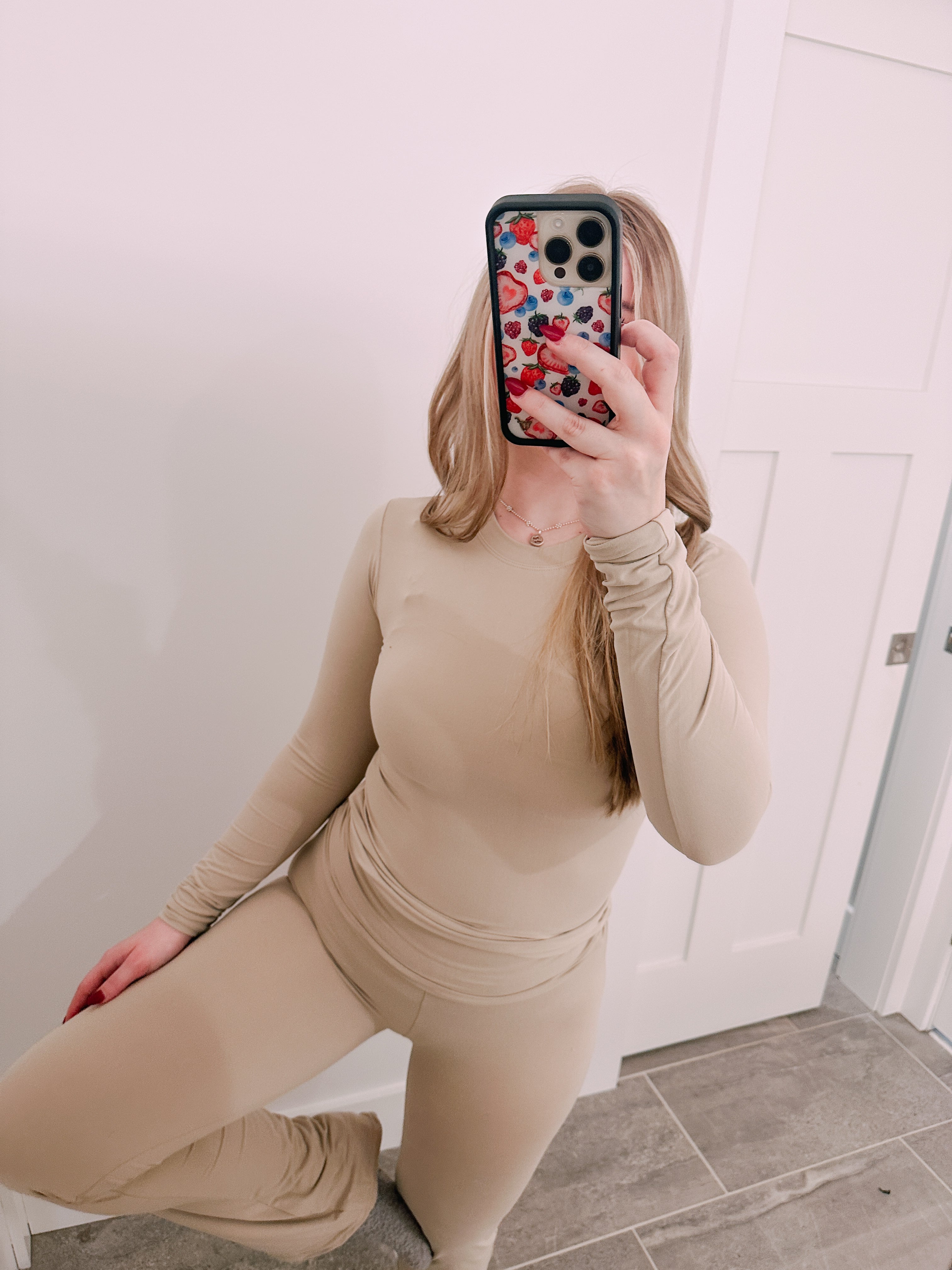 Taupe Fold Over Lounge Set