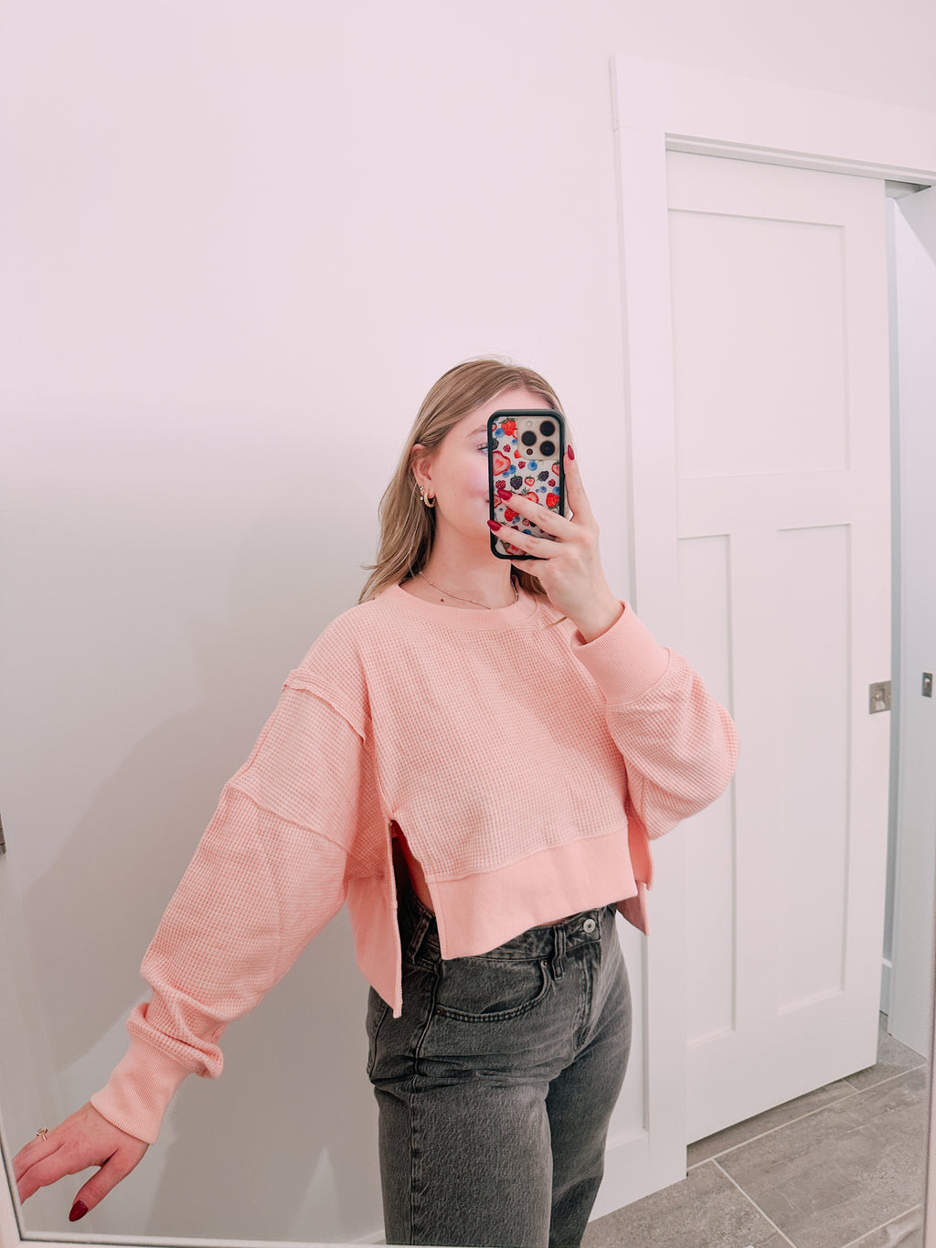 Buttery Soft Cropped Pink Pullover