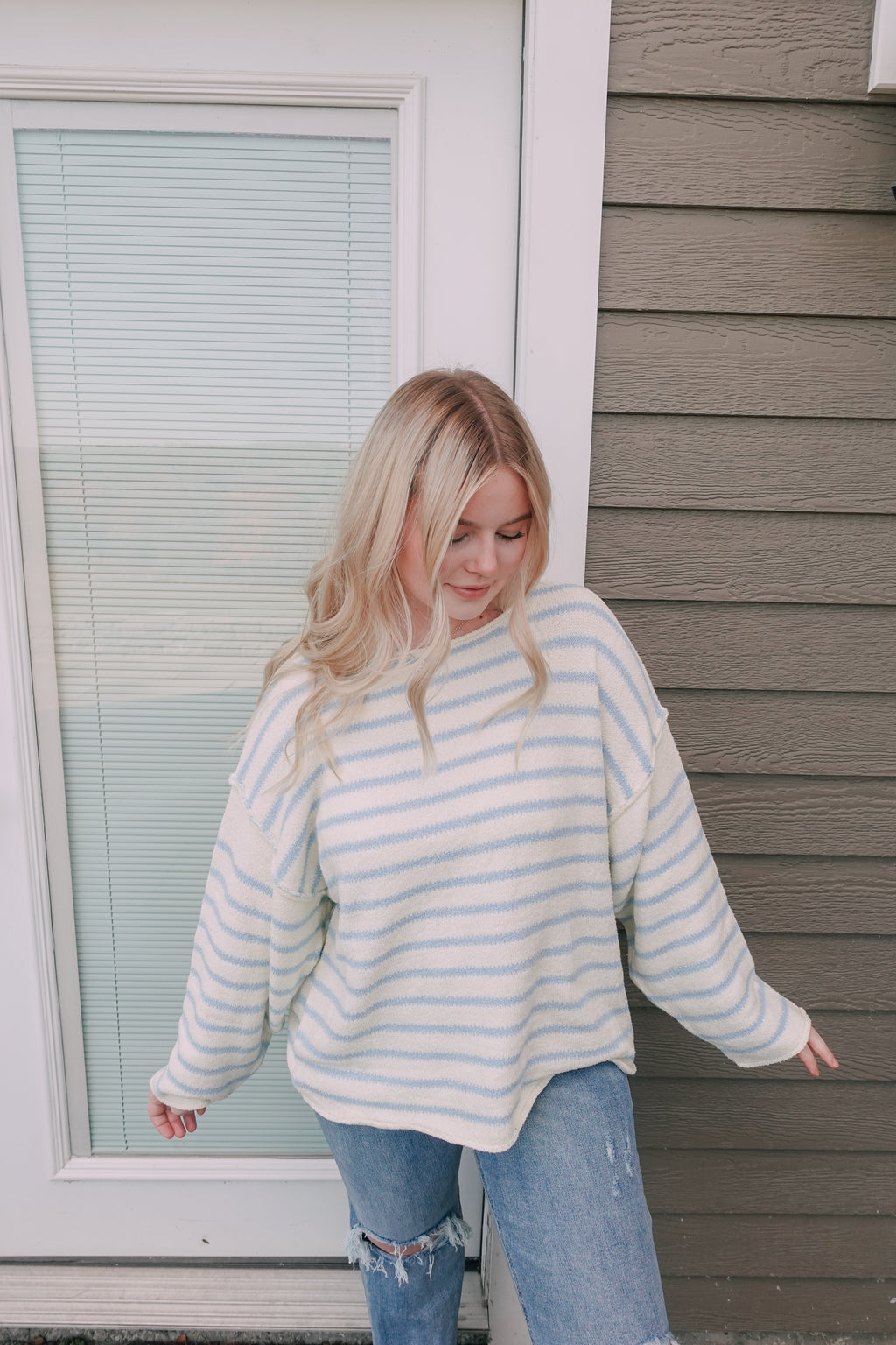 Blueberry Pie Stripped Sweater