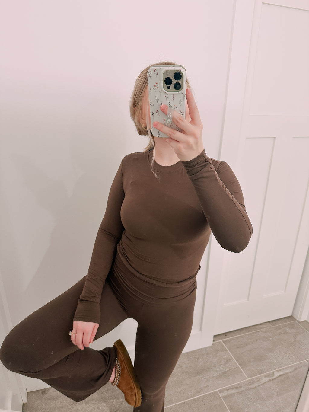 Chocolate Fold Over Lounge Set