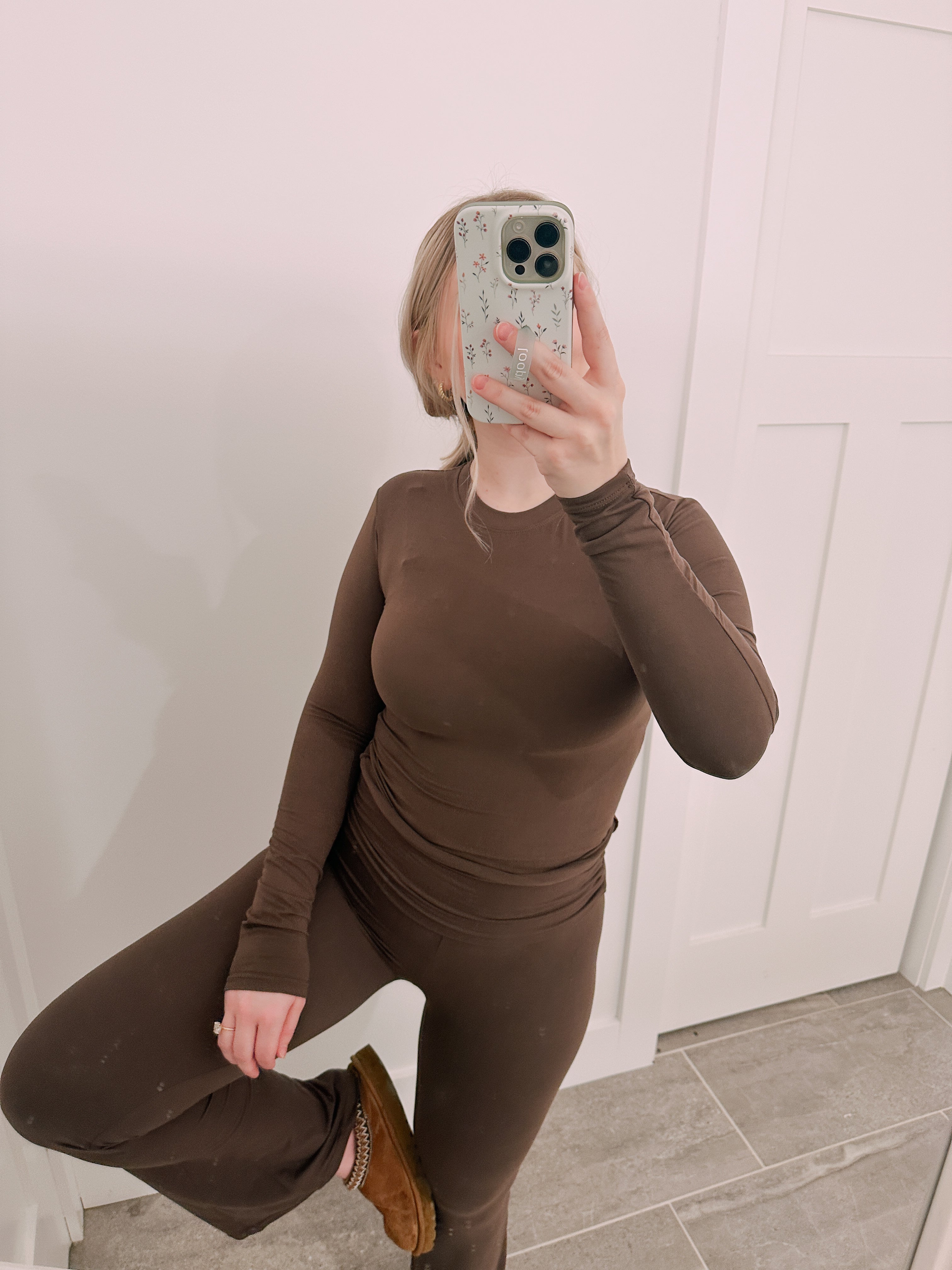 Chocolate Fold Over Lounge Set