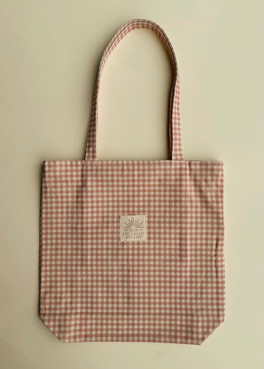 Chai Gingham Tote