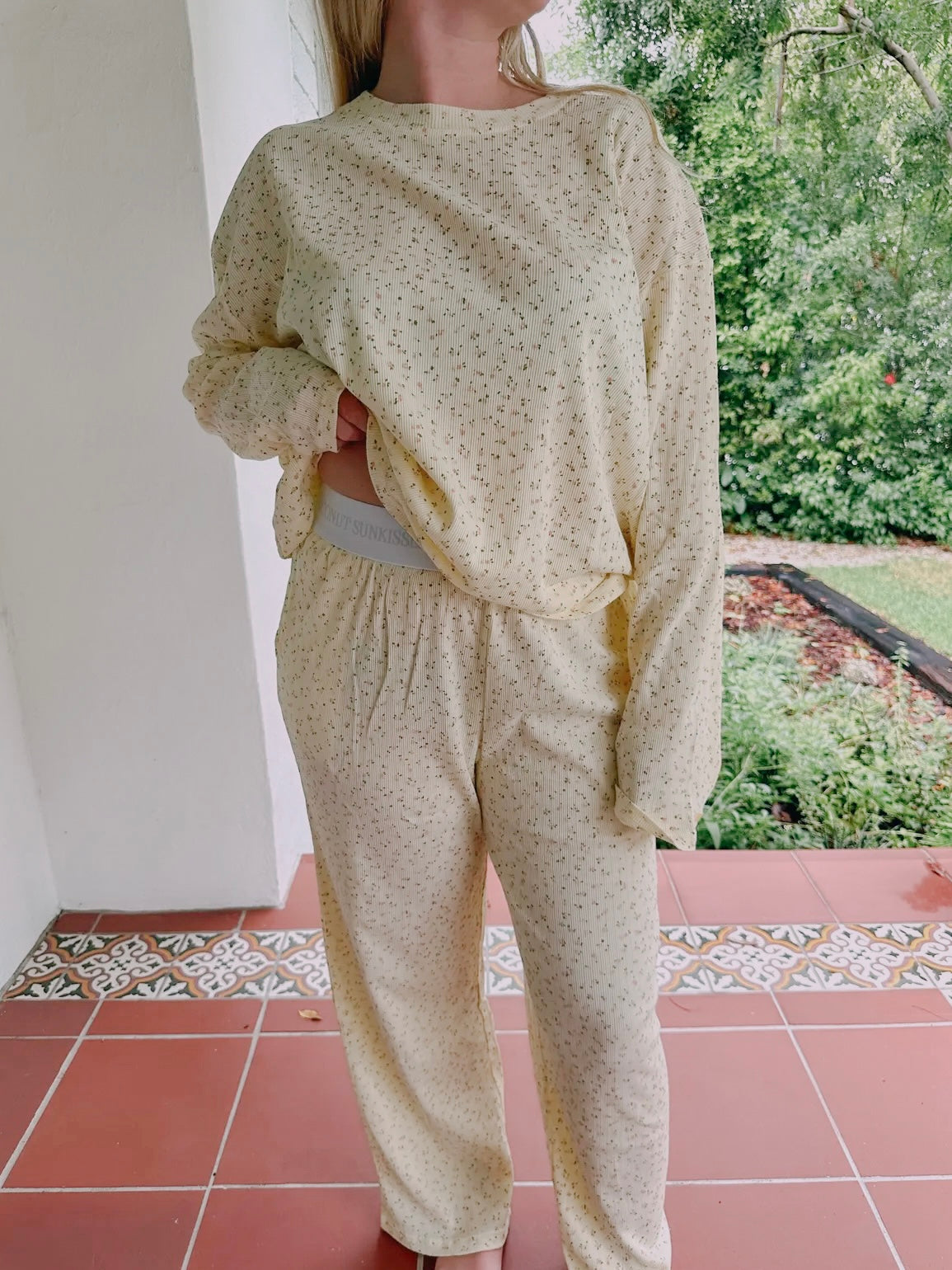 Floral Lemon Lounge Pants